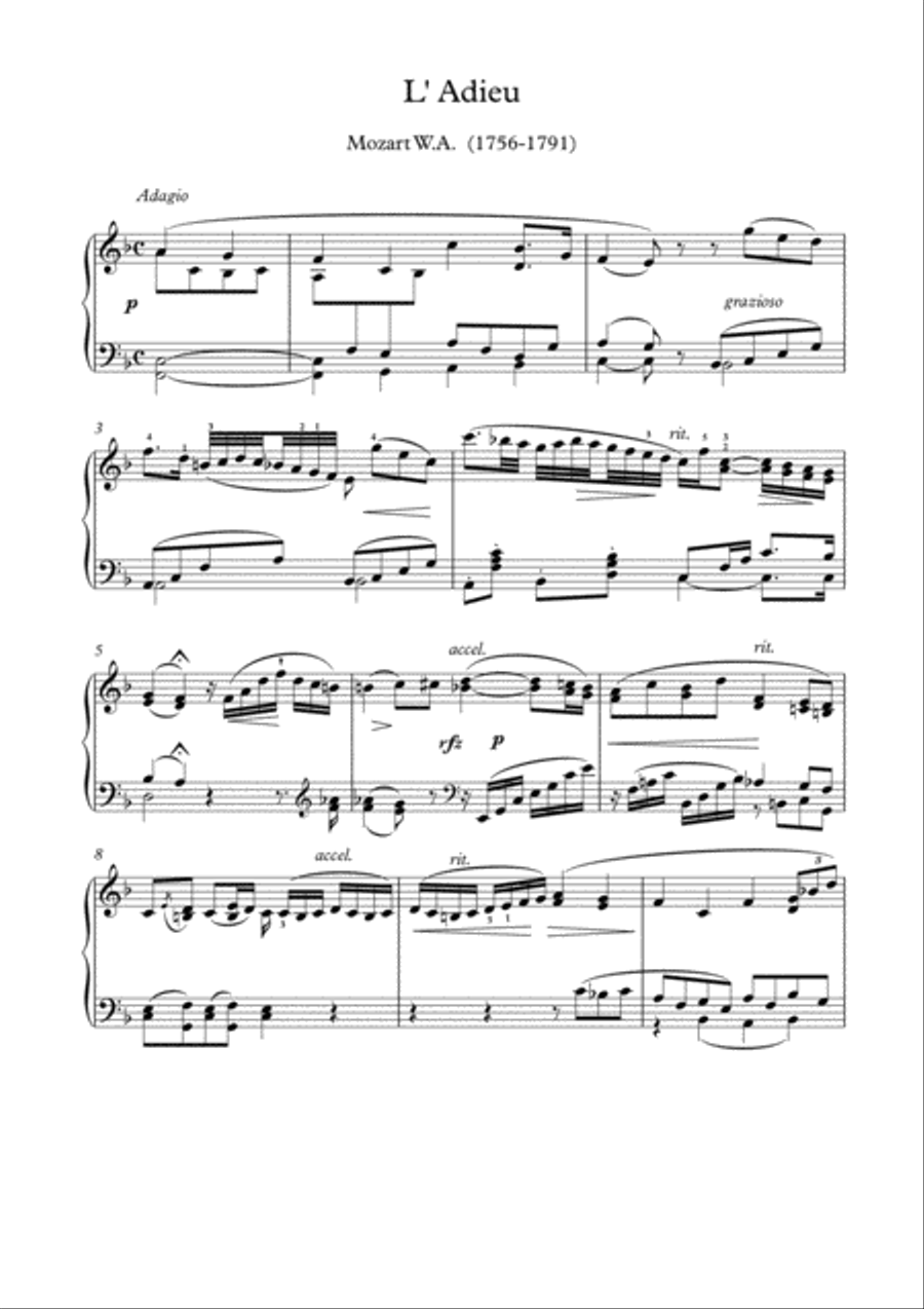 Masterpieces for solo piano 2 by F.Mendelssohn W.Mozart Piano Solo scores gallery preview page 4