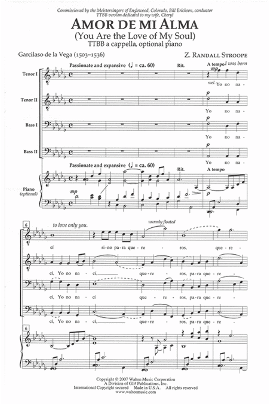 Amor de mi Alma - TTBB TTBB scores gallery preview page 2