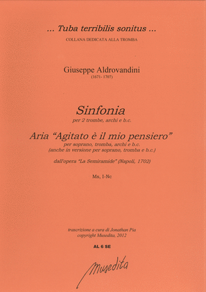 Sinfonia e Aria "Agitato e il mio pensiero" (ms, I-Nc)