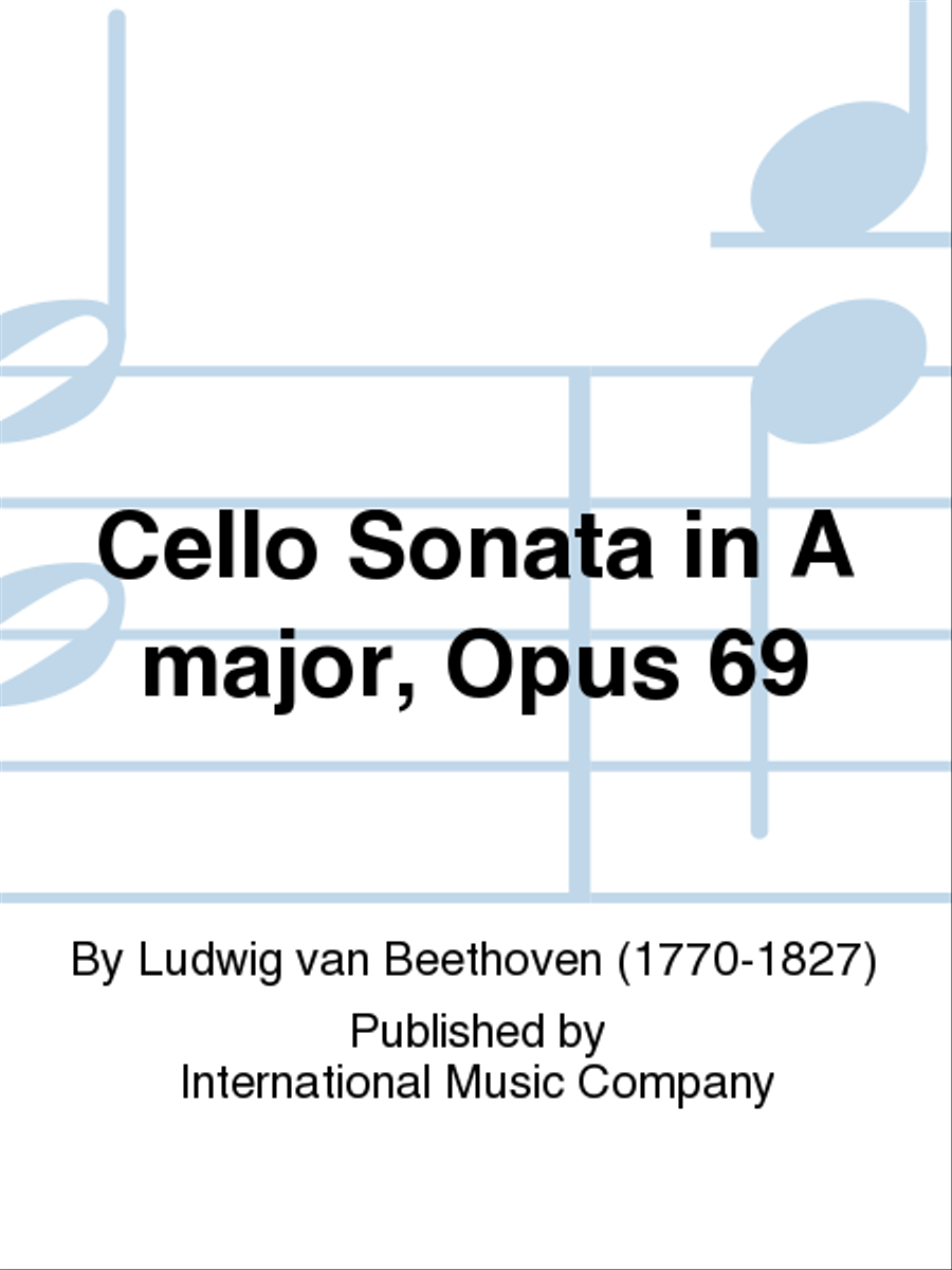 Cello Sonata In A Major, Opus 69 Piano Accompaniment scores gallery preview page 1