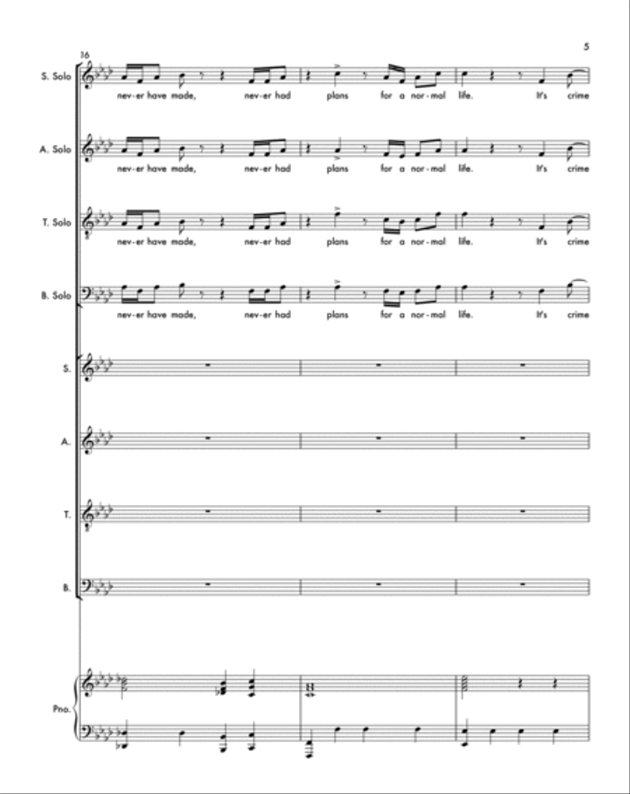 Busy Earnin' Busy Earnin' 4-Part scores gallery preview page 5