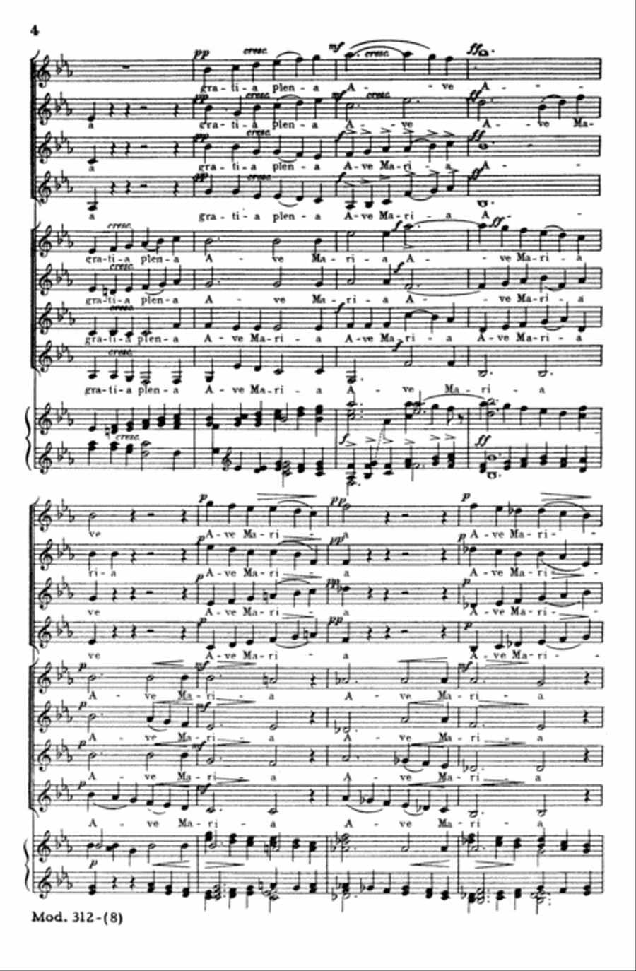 Ave Maria Ave Maria Women's Choir scores gallery preview page 4