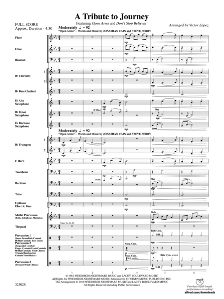 A Tribute to Journey Concert Band scores gallery preview page 2