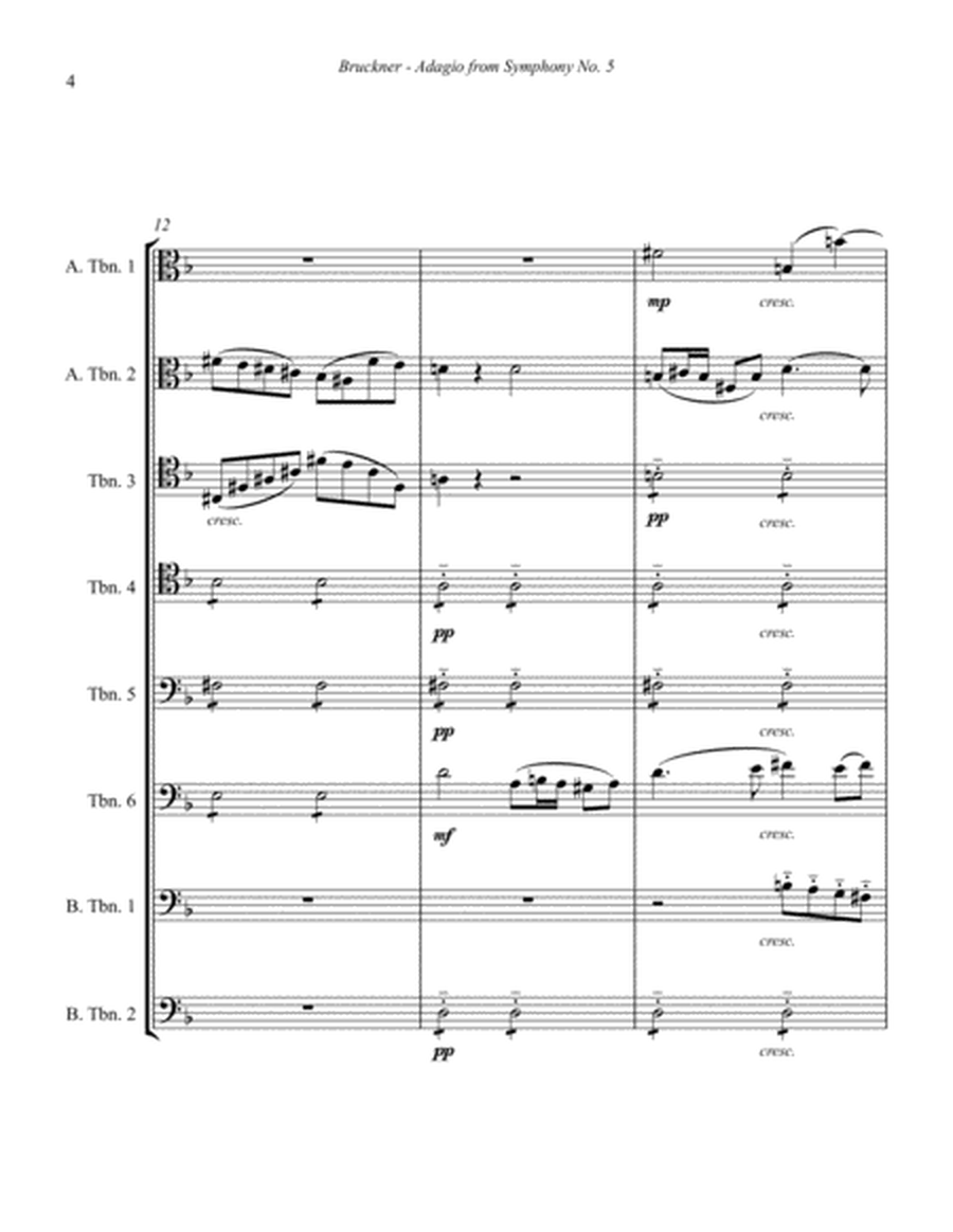 Symphony No. 5 Adagio for 8-part Trombone Ensembleo