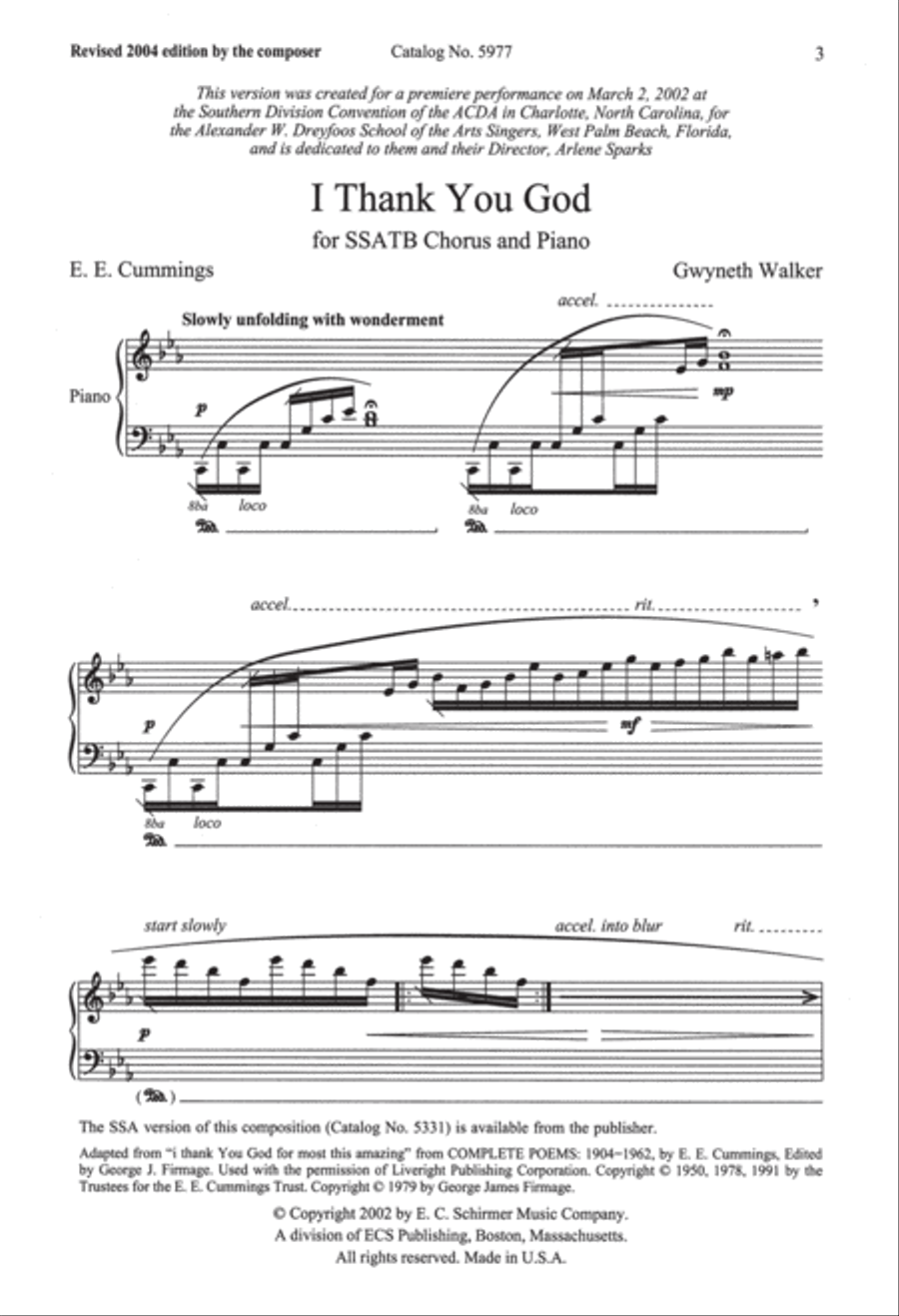 I Thank You God (SATB) SSATB scores gallery preview page 3