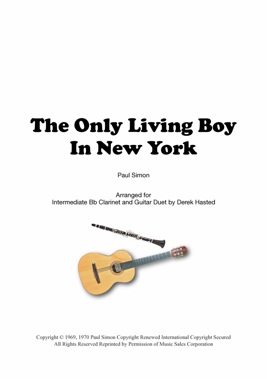 The Only Living Boy In New York B-Flat Clarinet scores gallery preview page 1
