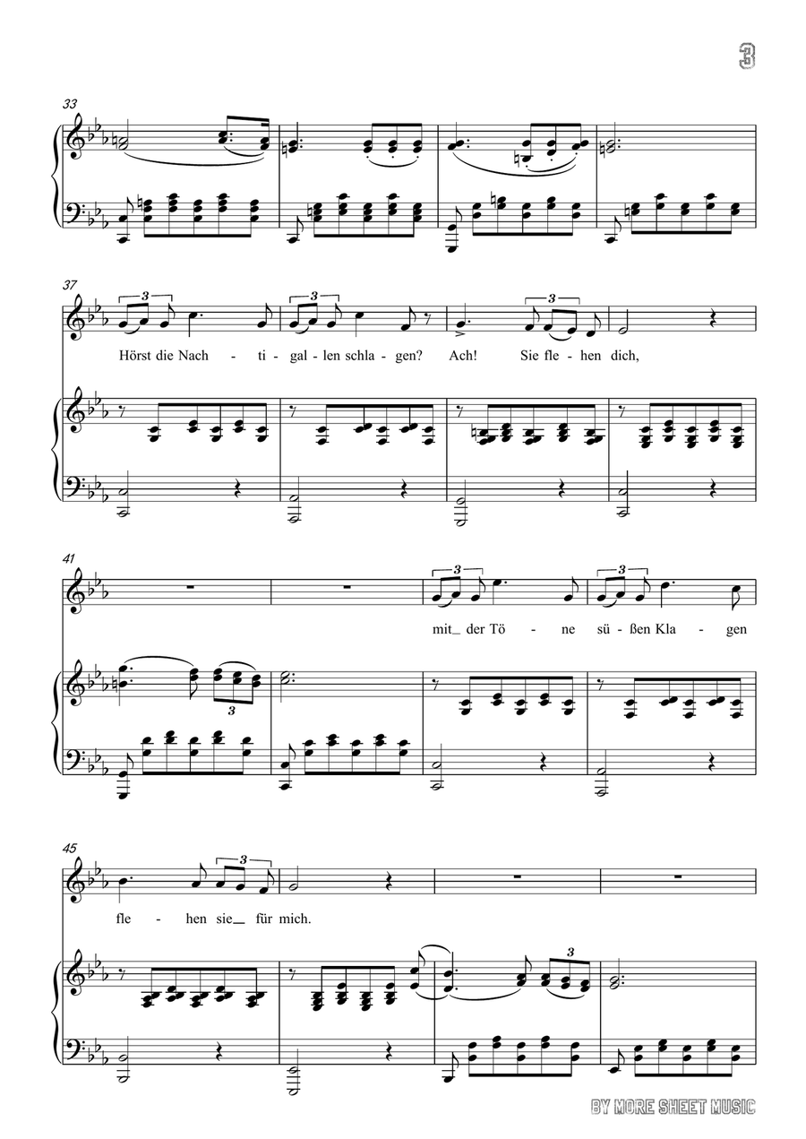 Schubert-Ständchen in c minor,for Vocal and Piano Piano, Vocal scores gallery preview page 4
