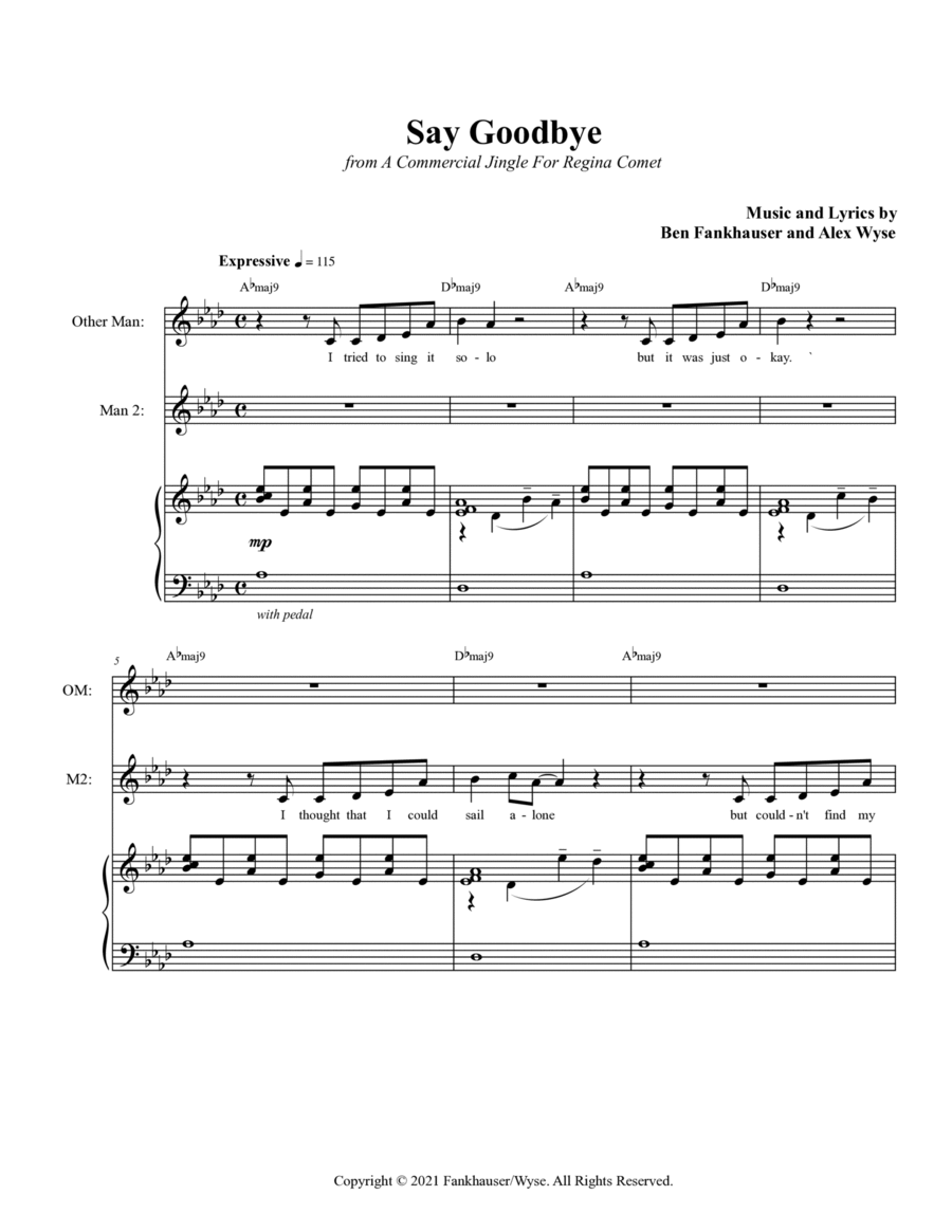 Say Goodbye Voice scores gallery preview page 1