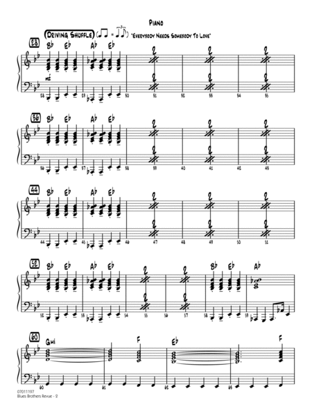 Blues Brothers Revue (arr. Roger Holmes) - Piano