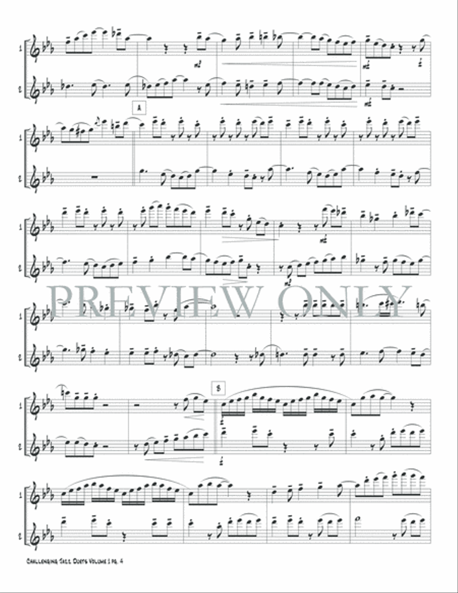 Challenging Jazz Duets, Volume 1 Flute Duet scores gallery preview page 6