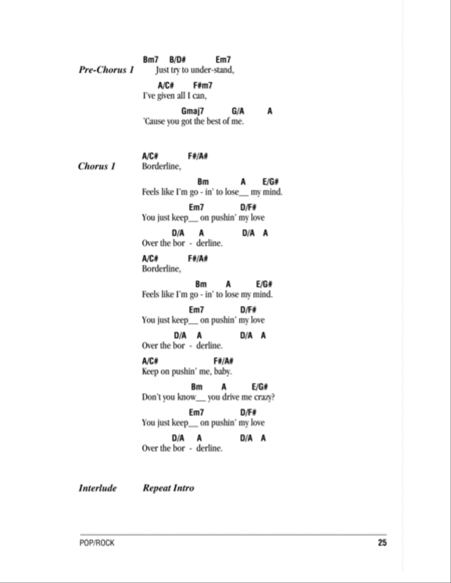 Borderline Acoustic Guitar scores gallery preview page 2