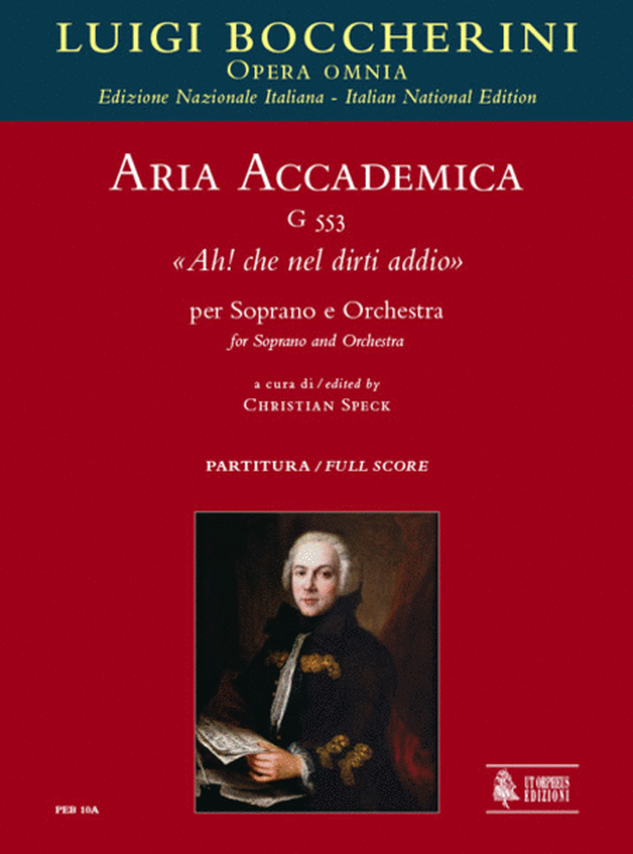 Aria accademica G 553 "Ah! che nel dirti addio" for Soprano and Orchestra