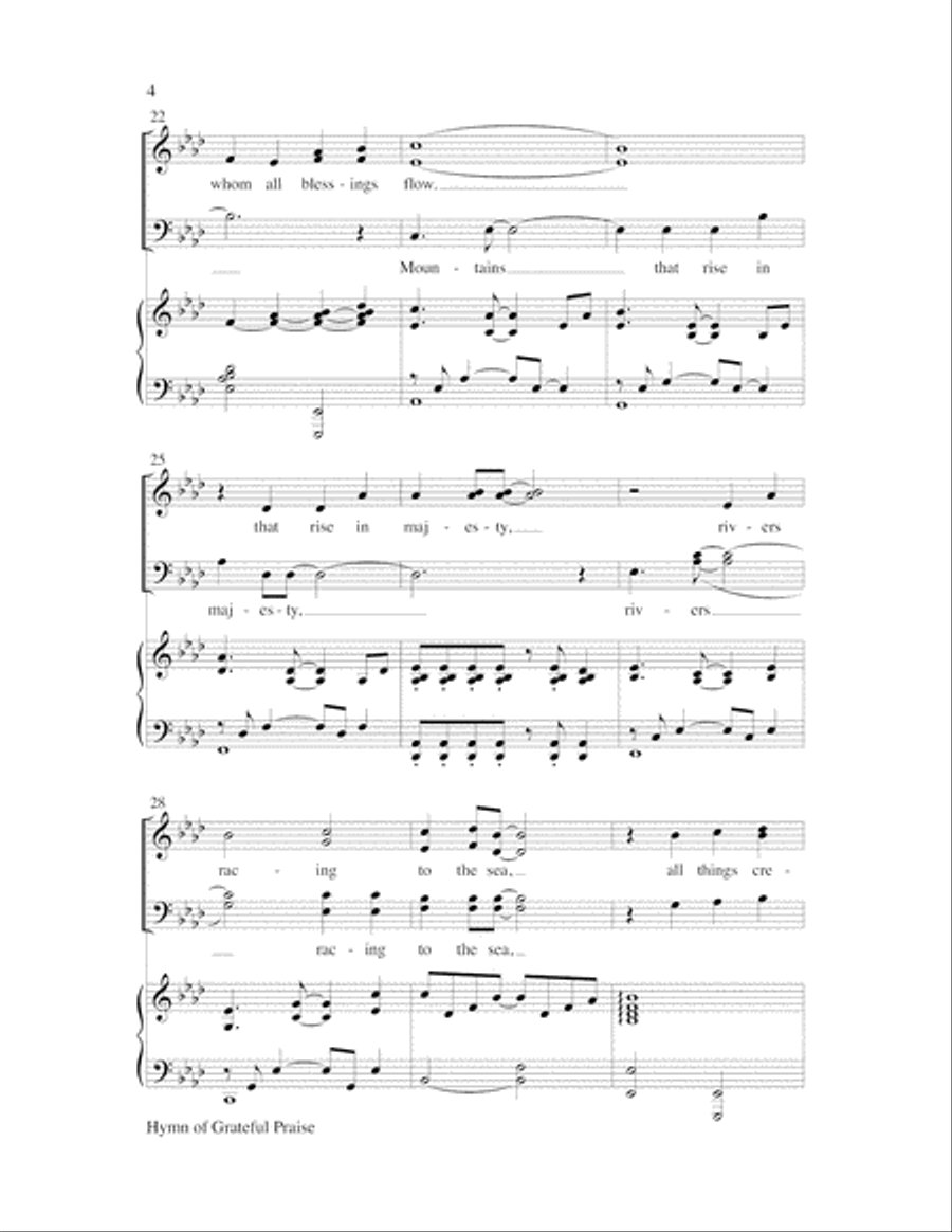 Hymn of Grateful Praise Hymn of Grateful Praise Choir scores gallery preview page 4