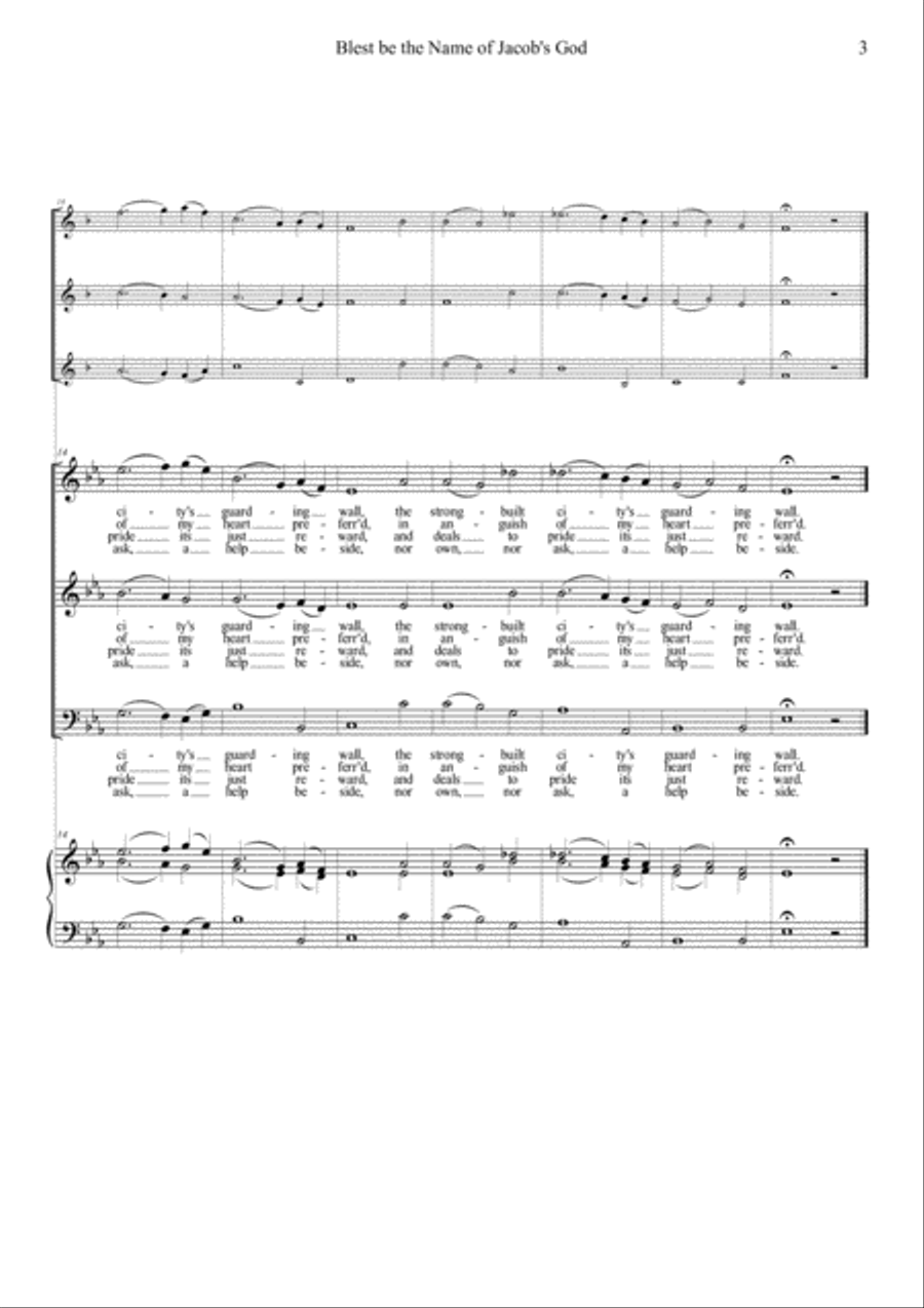 Blest be the name - Haydn - Choir with opt. Organ and Woodwinds 3-Part scores gallery preview page 3