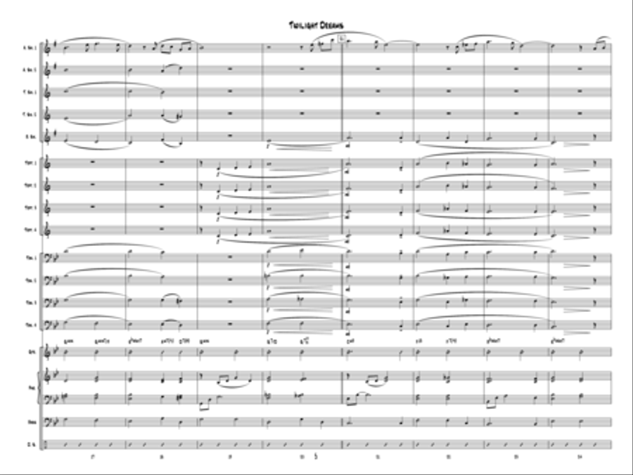 Twilight Dreams Jazz Ensemble scores gallery preview page 4
