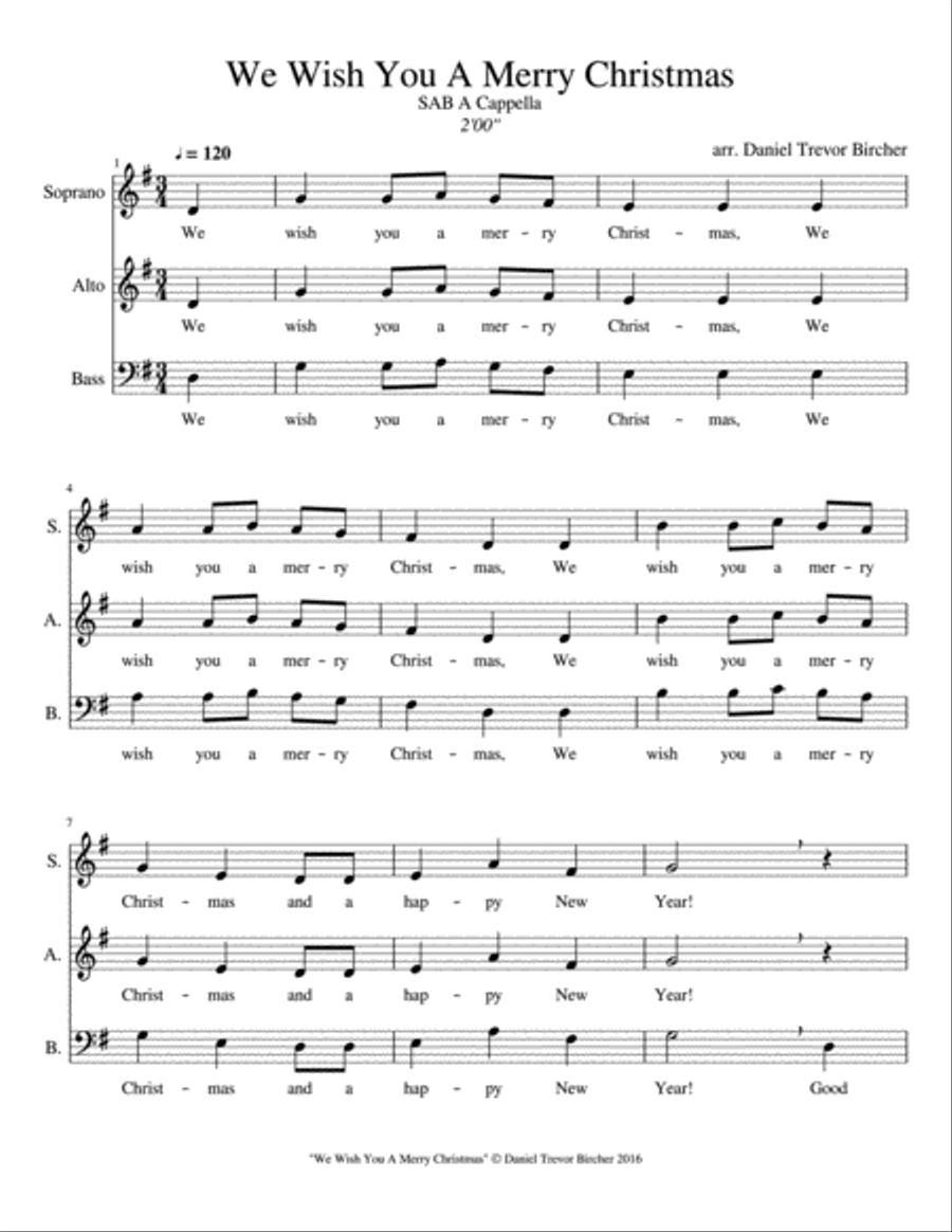 We Wish You A Merry Christmas 3-Part scores gallery preview page 2