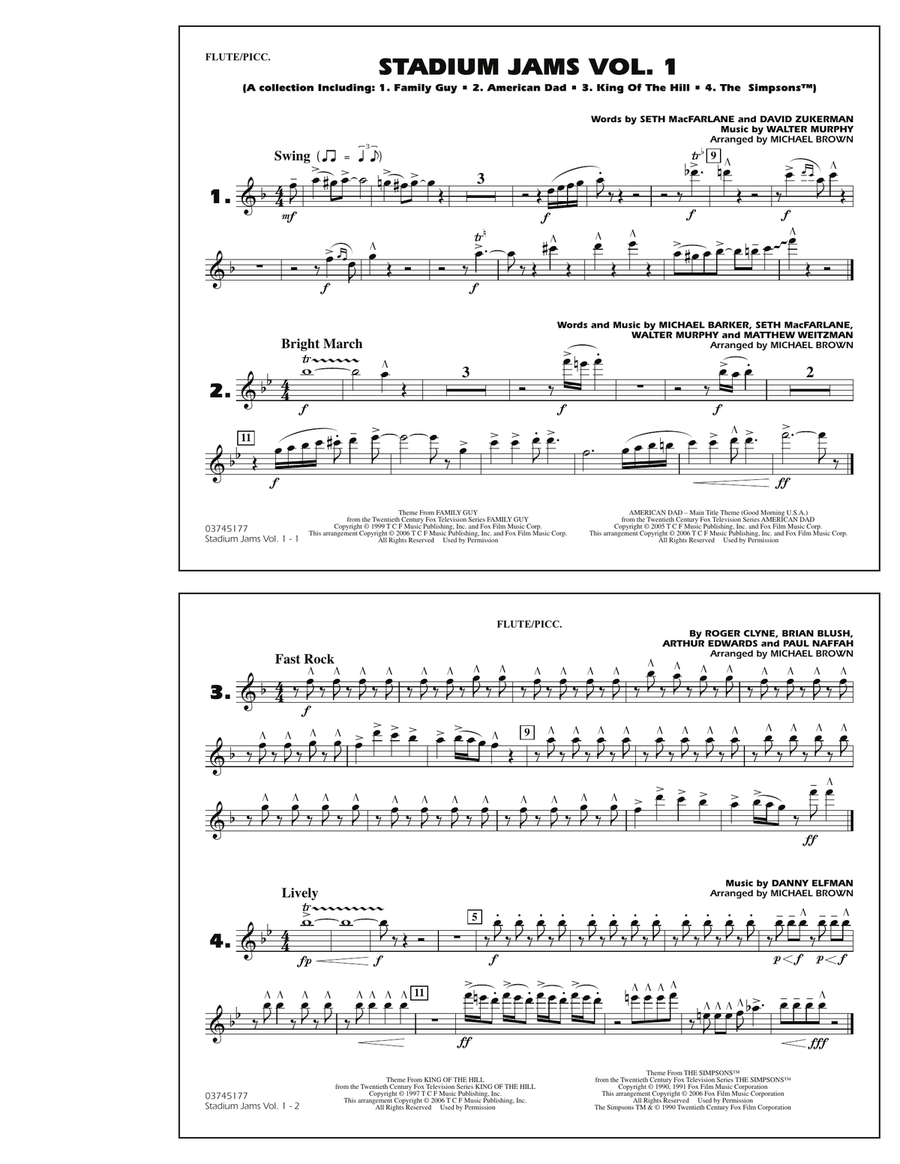 Stadium Jams - Vol. 1 - Flute/Piccolo