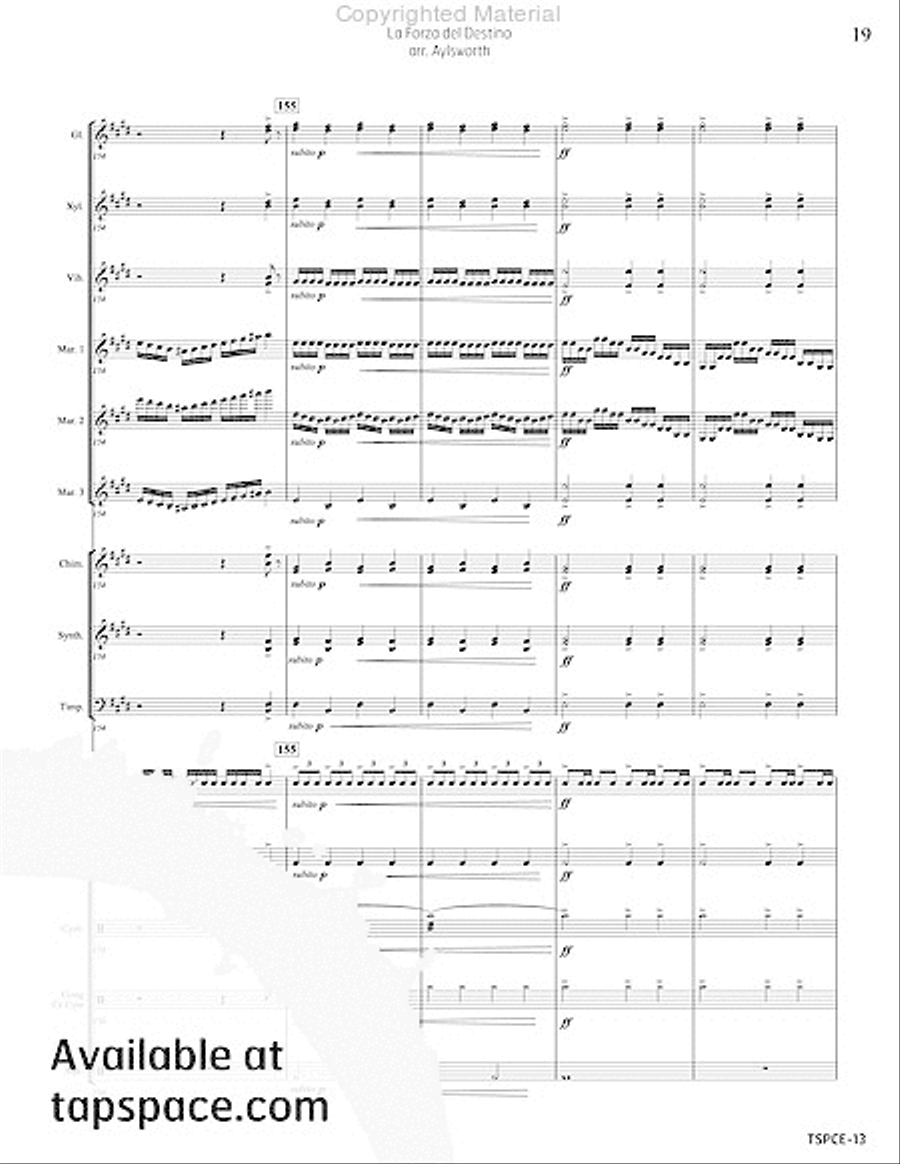 La Forza del Destino La Forza del Destino Percussion Ensemble scores gallery preview page 22