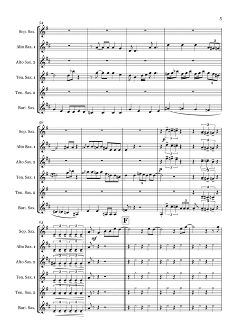Crazy Little Thing Called Love Woodwind Ensemble scores gallery preview page 5