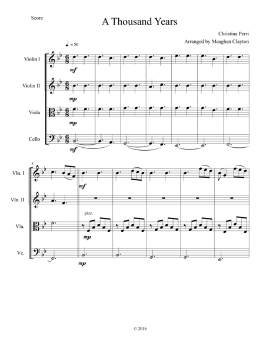 A Thousand Years String Quartet scores gallery preview page 2