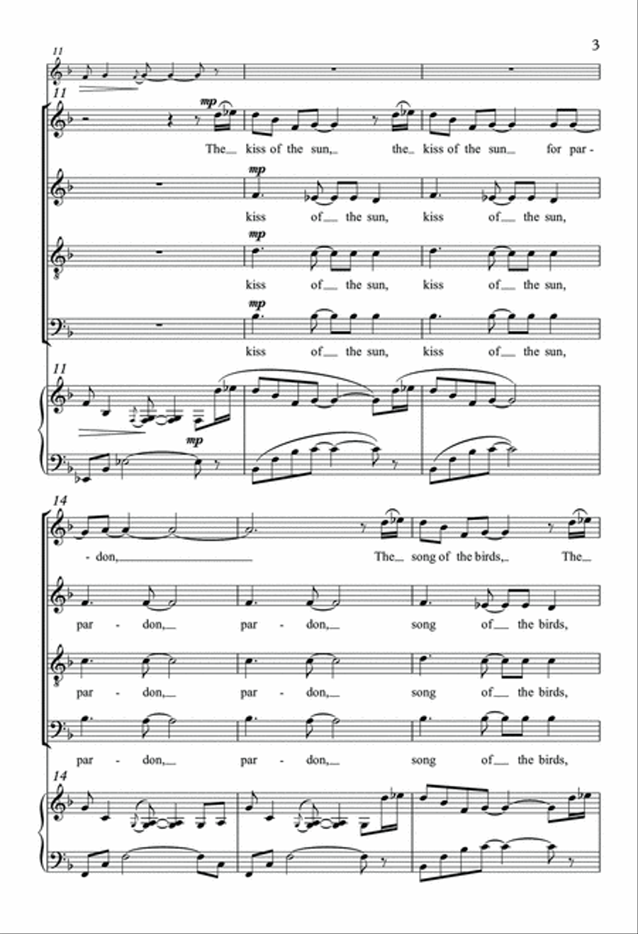 Garden Song 4-Part scores gallery preview page 3