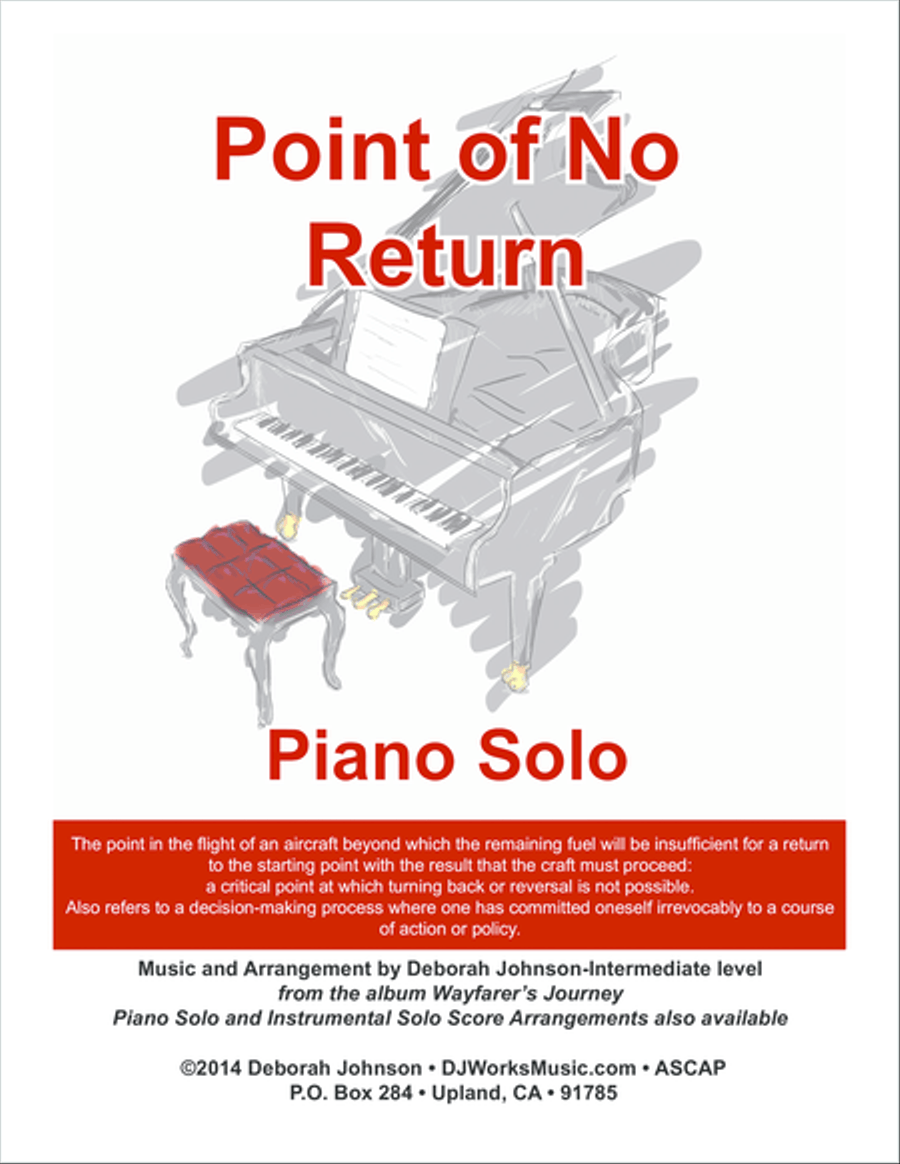 Book cover for Point of No Return Piano Solo