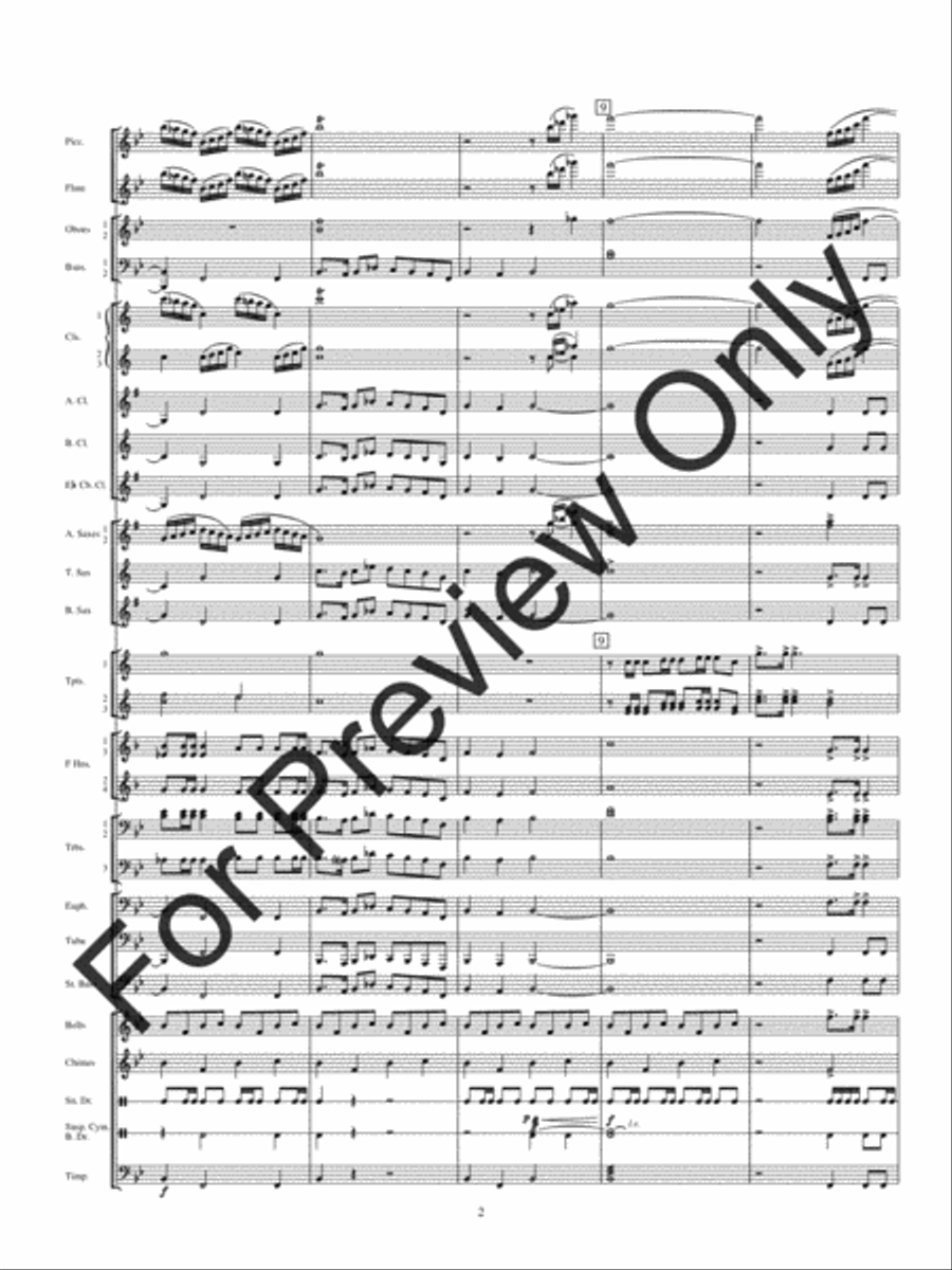 Rhapsody On Spanish Carols Concert Band scores gallery preview page 5
