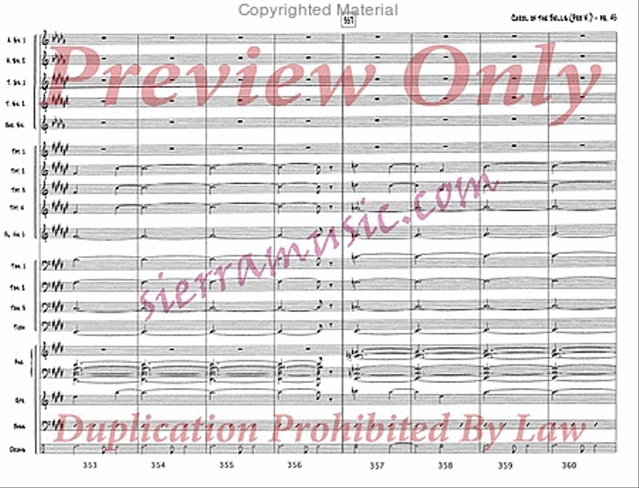 Carol of the Bells (pro) Jazz Ensemble scores gallery preview page 46
