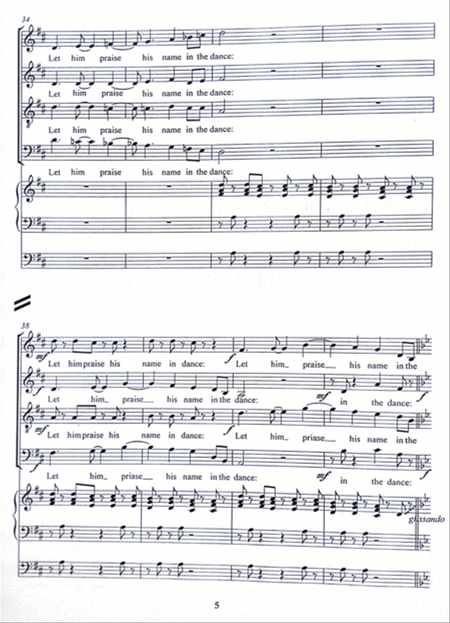 O sing unto the Lord a new song 4-Part scores gallery preview page 6