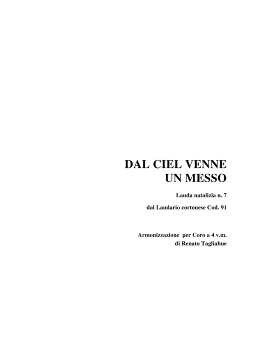 DAL CIELO VENNE UN MESSO - From Laudario Cortonese - For SATB Choir image number null