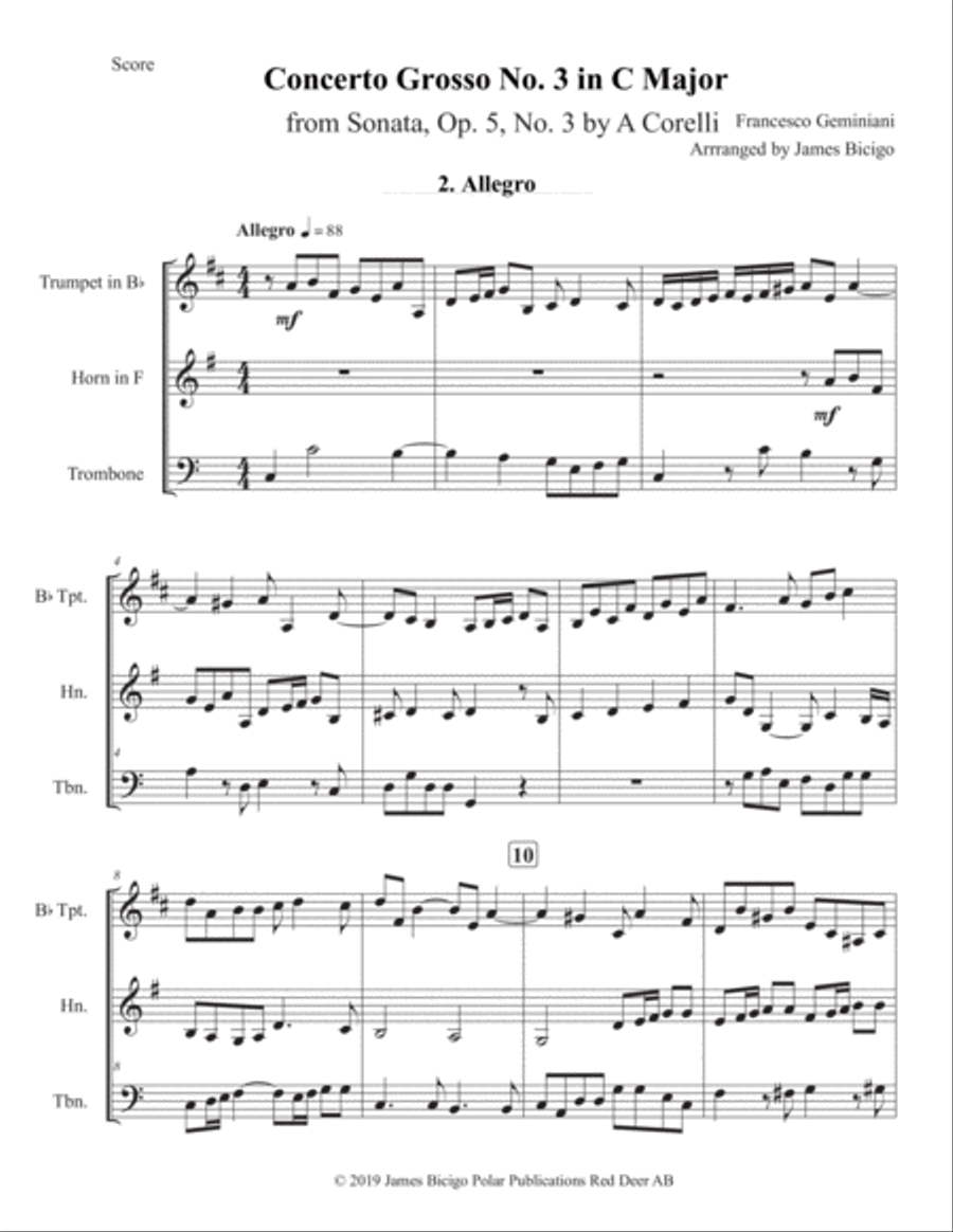 Concerto Grosso No. 3 Concerto Grosso No. 3 Horn scores gallery preview page 4