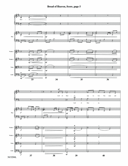 Bread of Heaven - String Quartet Score and Parts