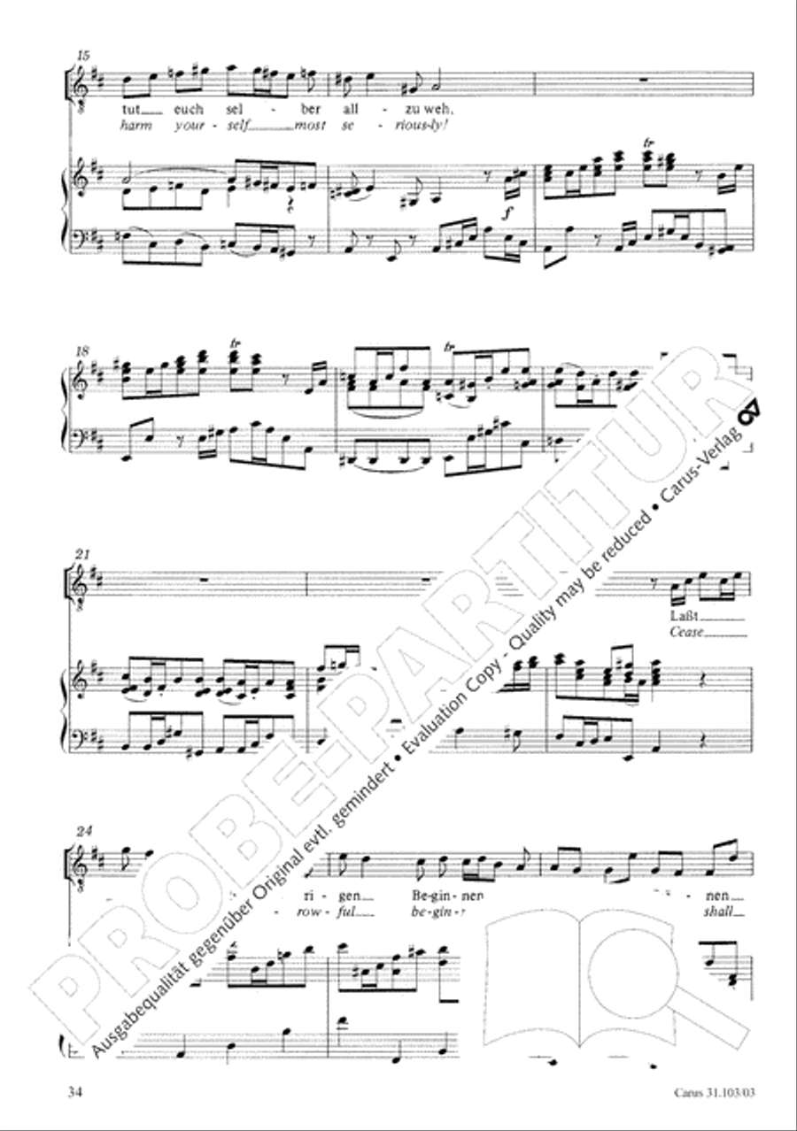 You shall be weeping and crying (Ihr werdet weinen und heulen) 4-Part scores gallery preview page 35