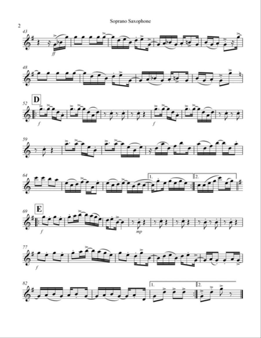 Joplin - “Maple Leaf Rag” (for Saxophone Quartet SATB) Saxophone Quartet scores gallery preview page 6