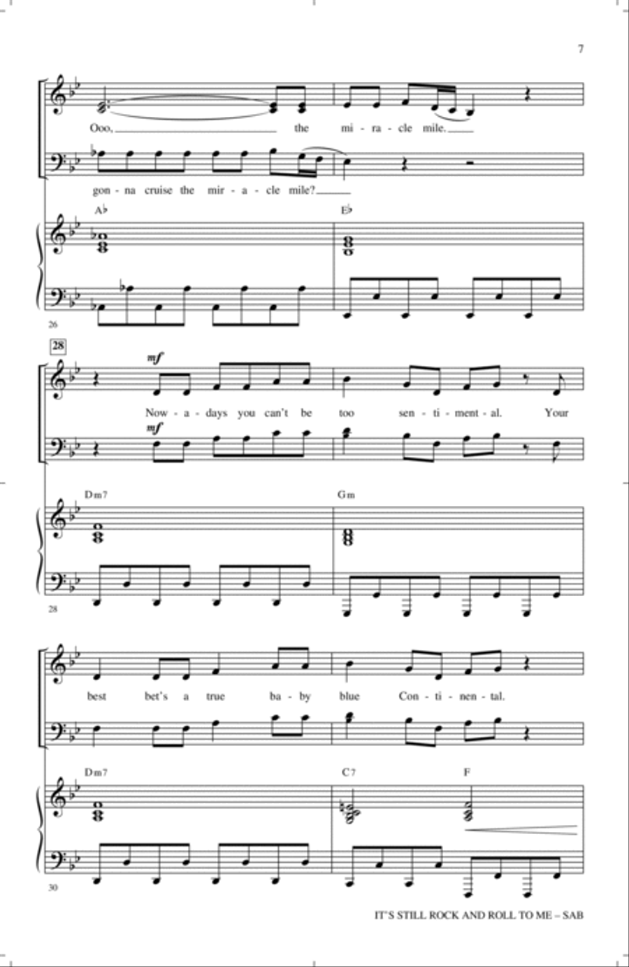 It's Still Rock And Roll To Me 3-Part scores gallery preview page 5