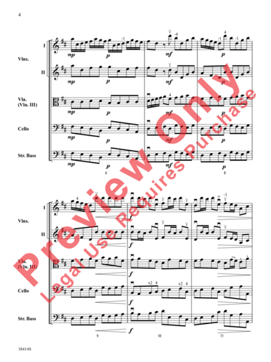 Concerto a Cinque, Opus 7, No. 1 String Orchestra scores gallery preview page 5