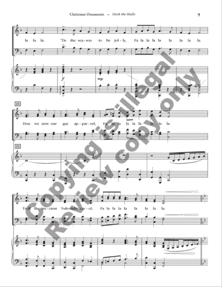 Christmas Ornaments 4-Part scores gallery preview page 25