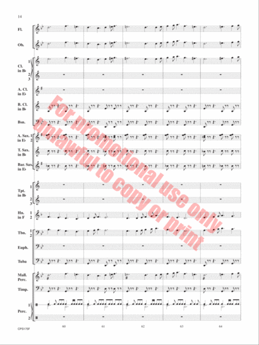 Aberystwyth Variants Concert Band scores gallery preview page 15