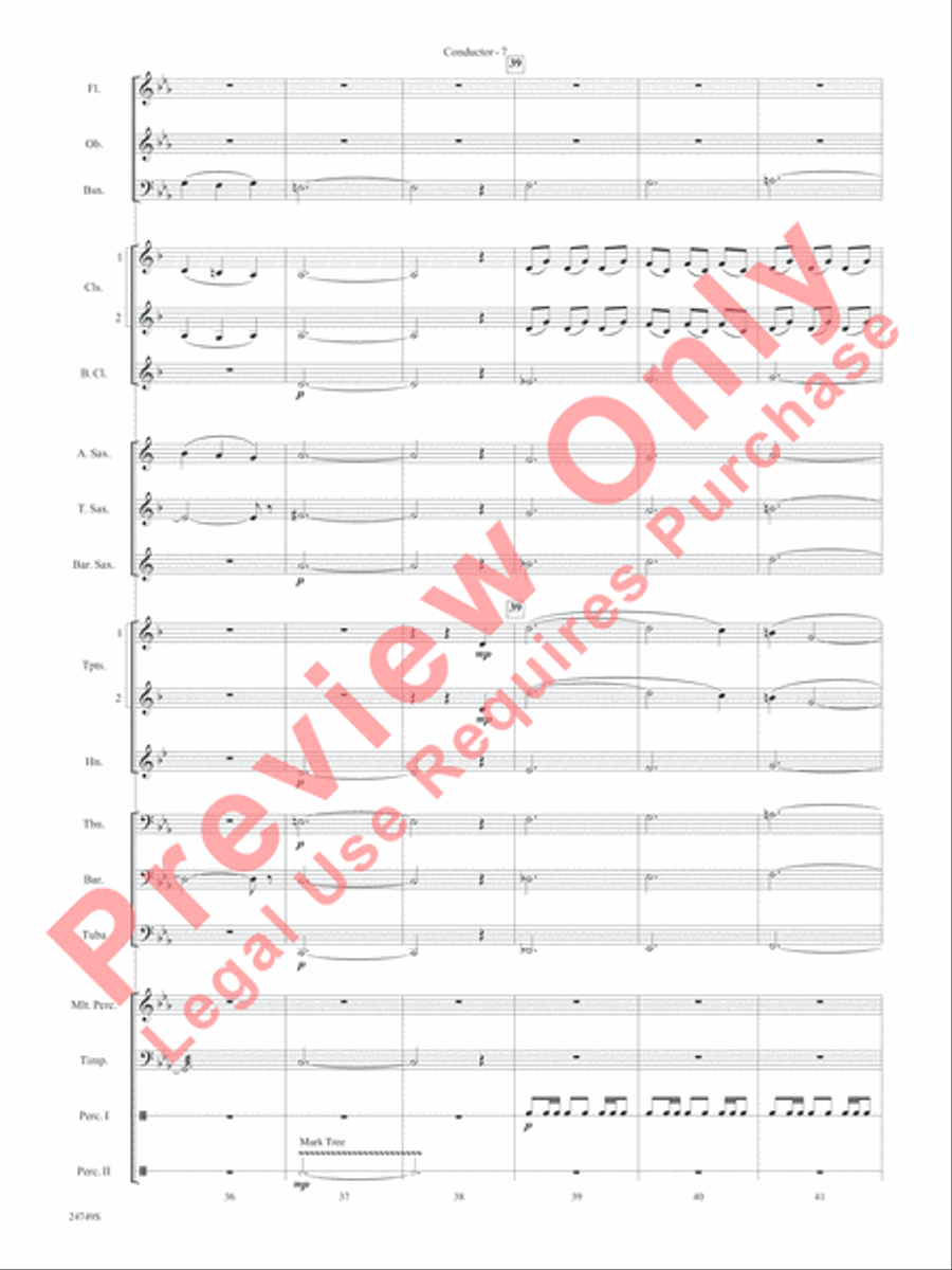 March of the Penguins, Opening Theme from The Harshest Place on Earth Concert Band scores gallery preview page 9