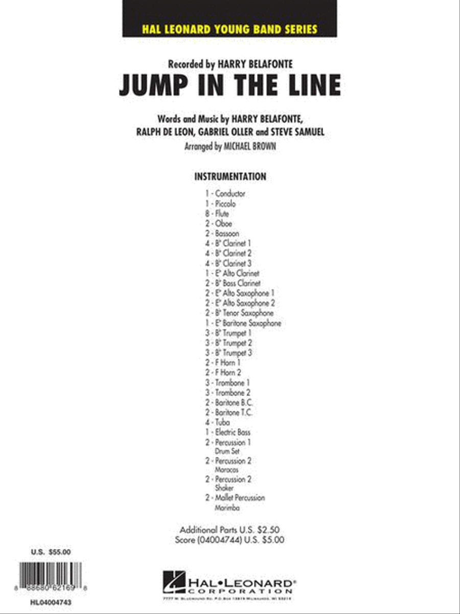 Jump in the Line Concert Band scores gallery preview page 7