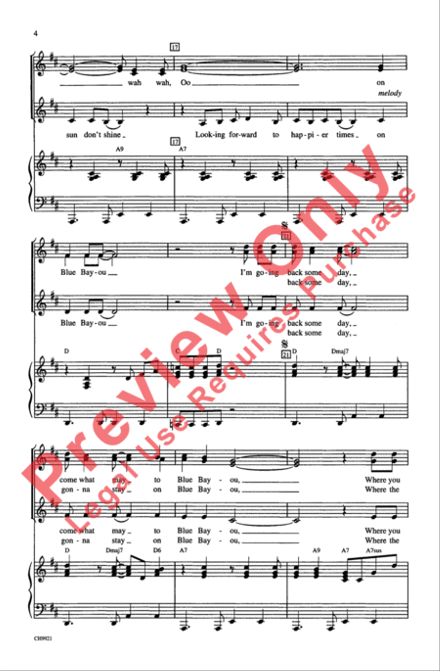 Blue Bayou Blue Bayou Women's Choir scores gallery preview page 4