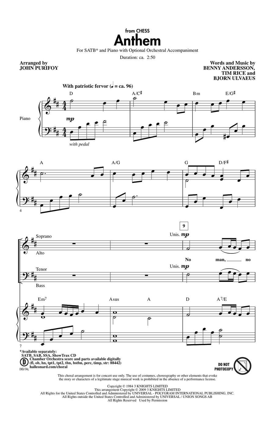 Anthem 4-Part scores gallery preview page 1