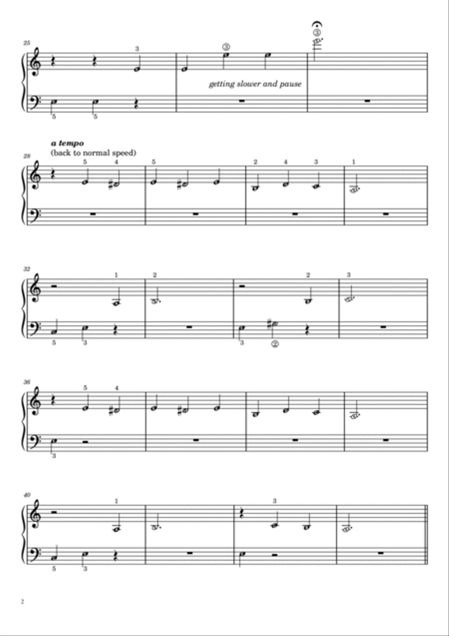 Fur Elise (Full Version Simplified for Beginners to Grade 1) Easy Piano scores gallery preview page 2