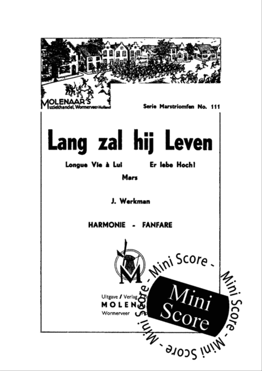 Lang Zal Hij Leven Fanfare Band scores gallery preview page 3