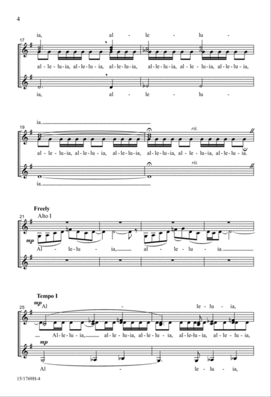 Alleluia Alleluia SSAA scores gallery preview page 4