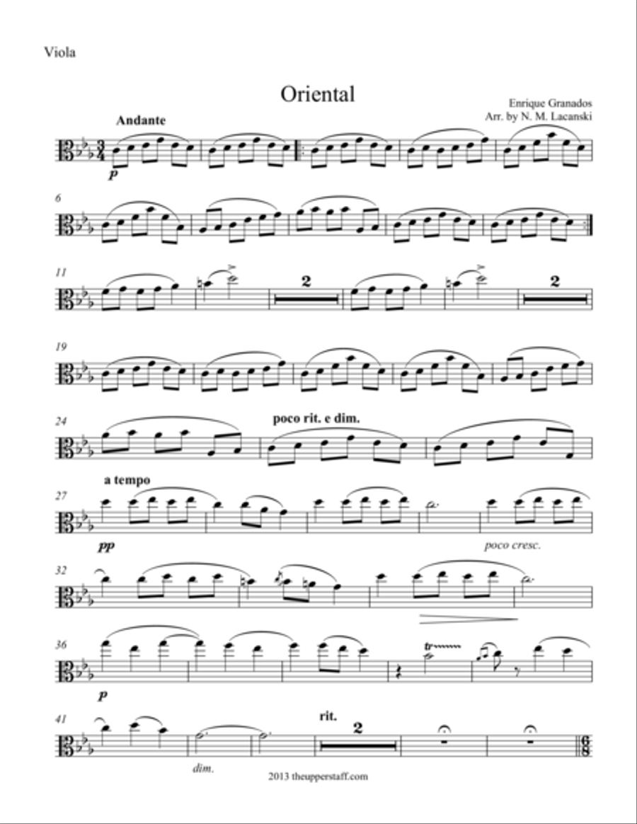 Oriental Oriental Viola scores gallery preview page 1