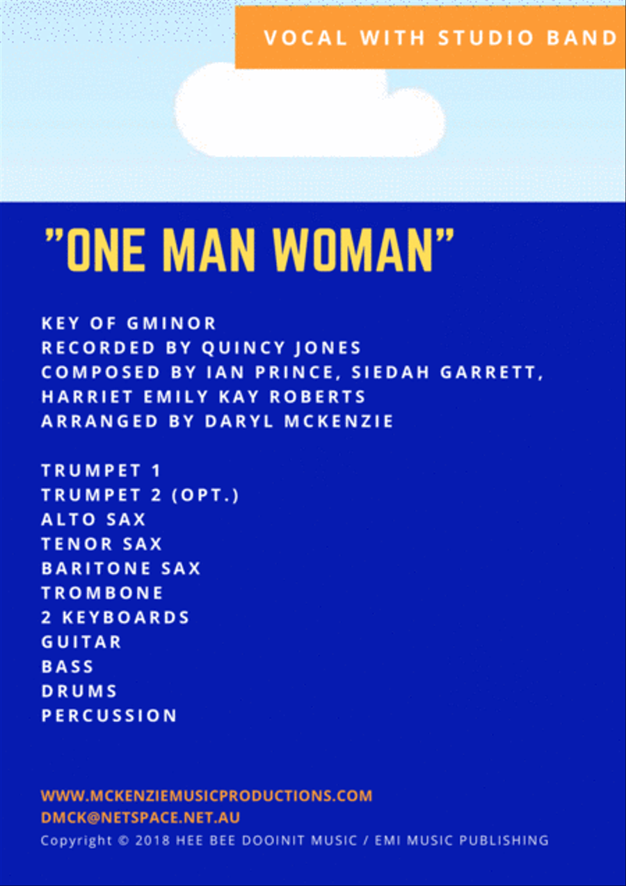 One Man Woman One Man Woman Tenor Saxophone scores gallery preview page 1