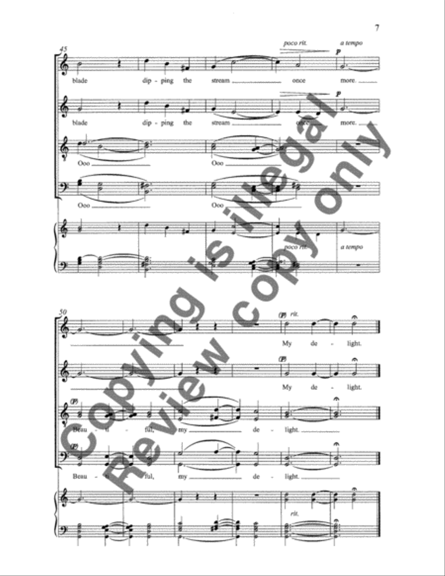 The Blue Estuaries: 3. To Be Sung on the Water Divisi scores gallery preview page 13