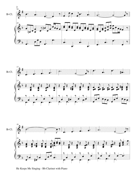 3 GOSPEL HYMN FAVORITES (For Bb Clarinet & Piano with Score/Parts) image number null