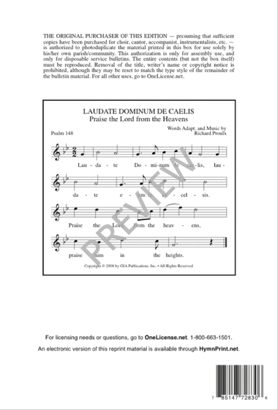 Laudate Dominum de caelis 4-Part scores gallery preview page 10